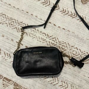 Michael Kors Black and Gold Crossbody Bag with Sleek Design